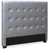 Tête De Lit Capitonnée Simili Cuir Argent Milan 160 -Magasin De Meubles De Chambre À Coucher tete de lit capitonnee simili cuir argent milan 160 3327480004531 93060