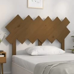 Tête De Lit Marron Miel 122,5x3x80,5 Cm Bois Massif De Pin