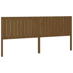 Tête De Lit Marron Miel 205,5x4x100 Cm Bois Massif De Pin 4