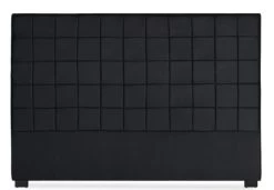 Tête De Lit Matelassée Simili Noir Karo 140