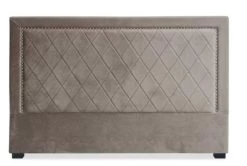 Tête De Lit Moderne Velours Taupe Mathy 180