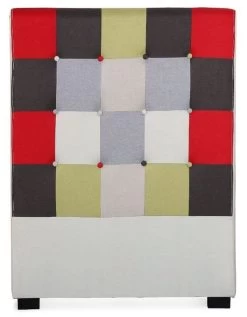 Tête De Lit Patchwork Capitonnée Rouge Kiala 90 Cm