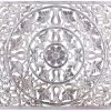 Tête De Lit Provençale Bois Sculpté Peint Argent Hypno 180