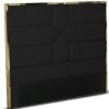 Tête De Lit Simili Cuir Noir Et Effet Laiton Delhie 140 Cm -Magasin De Meubles De Chambre À Coucher tete de lit simili cuir noir et effet laiton delhie 140 cm 3666722572156 570455