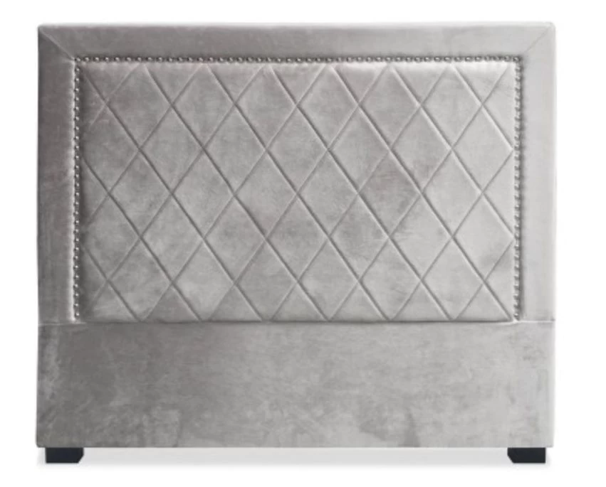 Tête De Lit Velours Argent Mathy 140 3 Tête De Lit Velours Argent Mathy 140