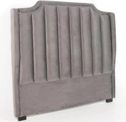 Tête De Lit Velours Gris Foncé Daro L 140 Cm -Magasin De Meubles De Chambre À Coucher tete de lit velours gris fonce dhora l 140 cm 3327480049112 684981