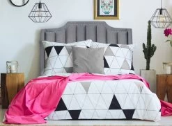 Tête De Lit Velours Gris Foncé Daro L 140 Cm -Magasin De Meubles De Chambre À Coucher tete de lit velours gris fonce dhora l 140 cm 3327480049112 684982