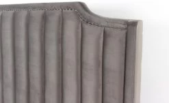 Tête De Lit Velours Gris Foncé Daro L 140 Cm -Magasin De Meubles De Chambre À Coucher tete de lit velours gris fonce dhora l 140 cm 3327480049112 684984