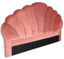 Tête De Lit Velours Rose Erma L 180 Cm -Magasin De Meubles De Chambre À Coucher tete de lit velours rose mermaid 180 cm 3327480051863 657480