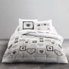 TODAY Eden Parure De Lit - Coton - 1 Personne - 140 X 200 Cm - Imprimé Blanc -Magasin De Meubles De Chambre À Coucher today eden parure de lit coton 1 personne 140 x 200 cm imprime blanc 3574641152581 1026891