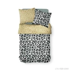 TODAY Parure De Couette 100 % Coton 220x240cm SUNSHINE #3.44 - Gris Et Jaune