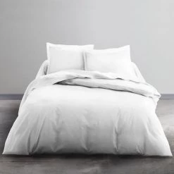 TODAY Parure De Lit Coton 2 Personnes - 240x260 Cm - Uni Blanc Gabriel