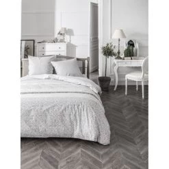 TODAY Parure De Lit Mawira 1.7 - 1 Housse De Couette 240 X 260 Cm Et 2 Taies D'oreiller 63 X 63 Cm - 100% Coton - Blanc