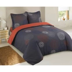 VISION Parure De Couette Fabrizio - 100% Coton - Housse 200 X 200 Cm + 2 Taies 65 X 65 Cm