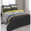 VISION Parure De Couette New York - 100% Coton - 1 Housse De Couette 220 X 240 Cm + 2 Taies D'oreiller 65 X 65 Cm - Gris Et Jaune -Magasin De Meubles De Chambre À Coucher vision parure de couette new york 100 coton 1 housse de couette 220 x 240 cm 2 taies d oreiller 65 x 65 cm gris et jaune 5425034093739 424197